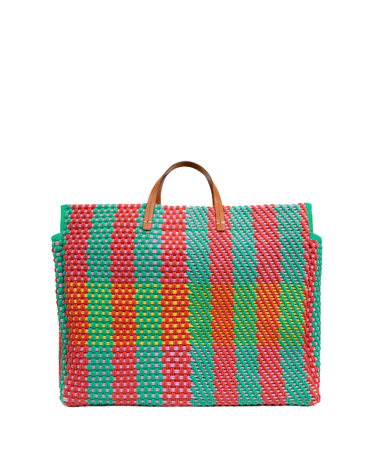 Clare V. Summer Simple Tote in Condesa Plaid