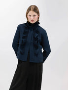 COATS/JACKET Ruffle Blazer in Navy Psophia