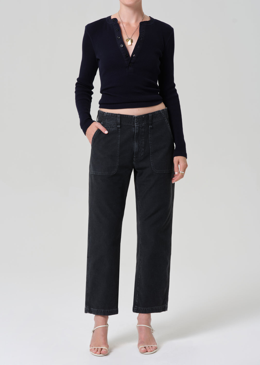 DENIM Winslow Utility Pant in Washed Black Citizens of Humanity