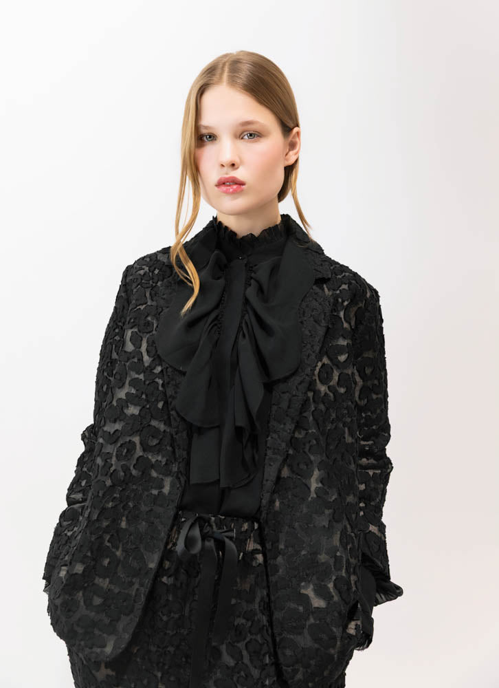 COATS/JACKET Leopard Print Blazer in Black Psophia