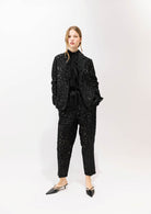 PANTS/SHORTS Leopard Print Pant in Black Psophia