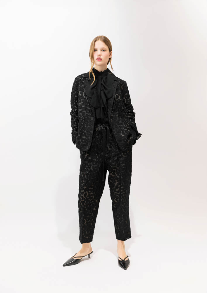 PANTS/SHORTS Leopard Print Pant in Black Psophia