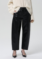 PANTS/SHORTS Rework Pull on Recycled Leather Pant in Black Citizens of Humanity