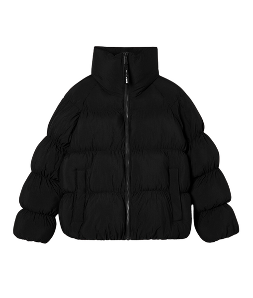 ジャケット・アウター OOF WEAR ecofur&nylon satin jaket 9185 Jacket in Black – Serafina