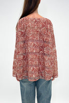 BLOUSES/SHIRTS/TOPS Boat Neck Top in Copper Red Odeeh