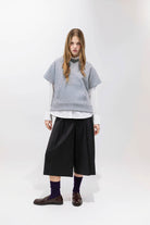 PANTS/SHORTS STRIPE PLEATED CULOTTE Psophia