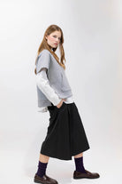 PANTS/SHORTS STRIPE PLEATED CULOTTE Psophia