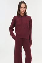 LOUNGE Tillie Travel Pant in Sangria Simkhai