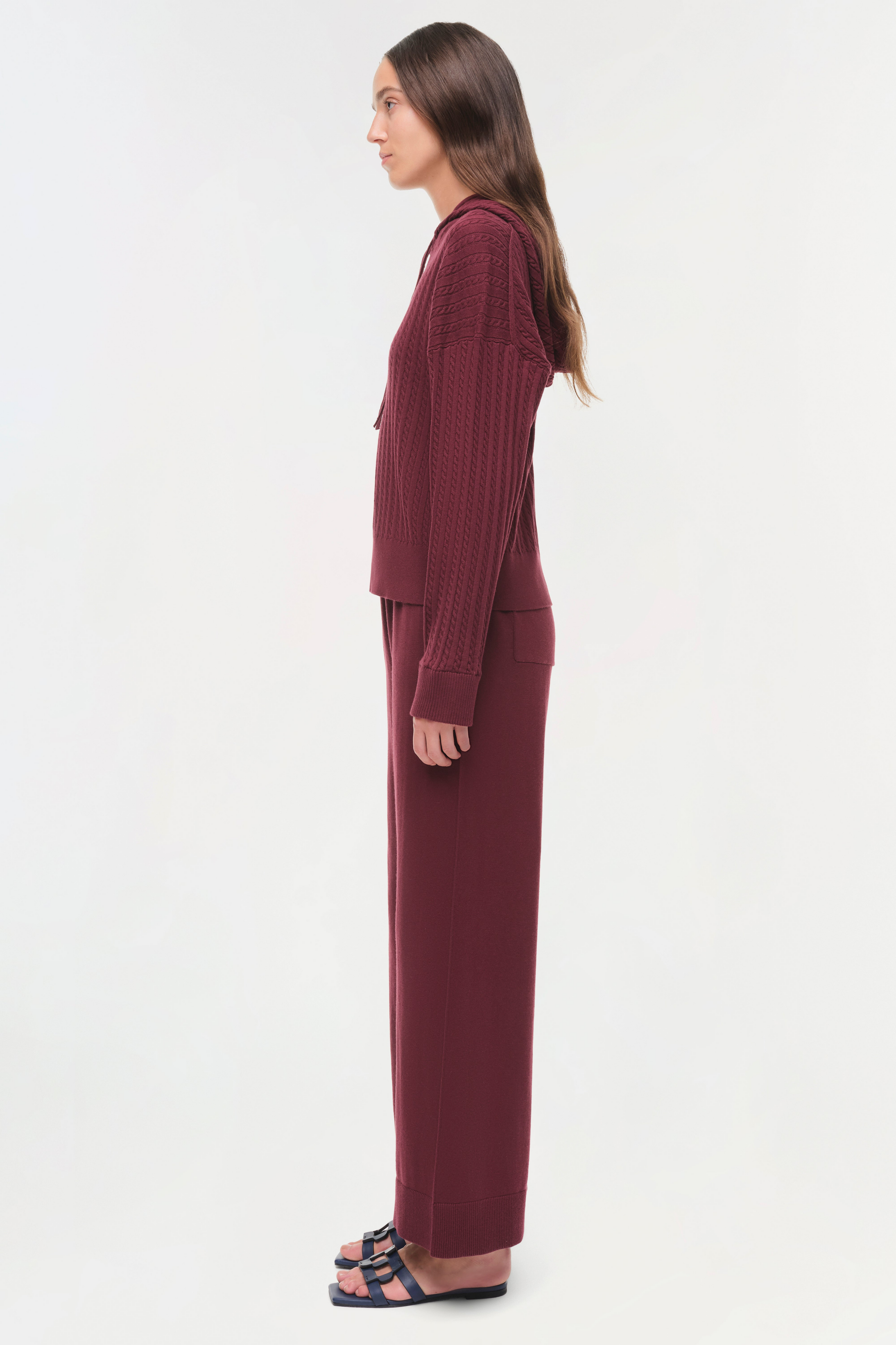 LOUNGE Tillie Travel Pant in Sangria Simkhai
