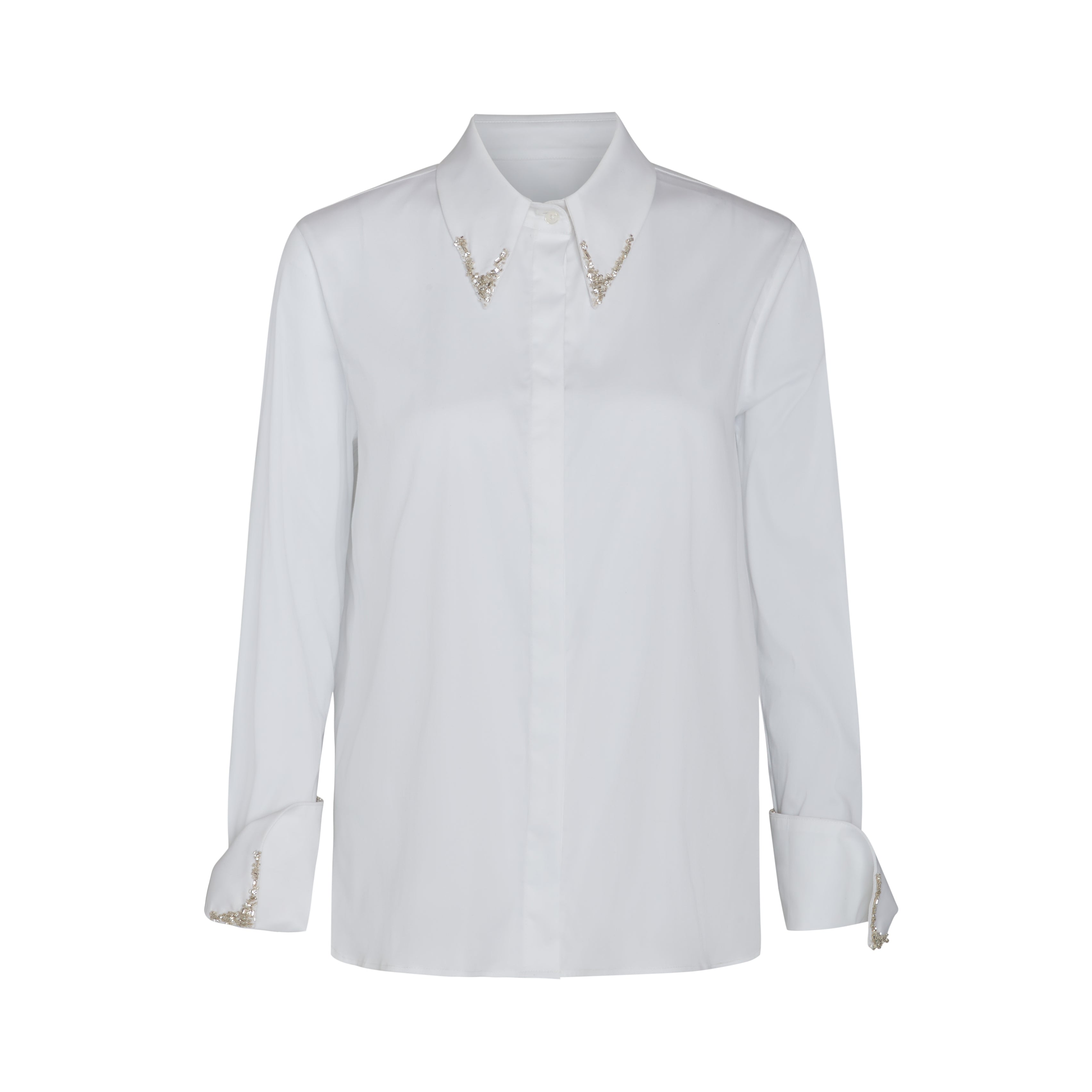 BLOUSES/SHIRTS/TOPS OBJECT OF AFFECTION WITH CRYSTAL COLLAR AND CUFF TWP