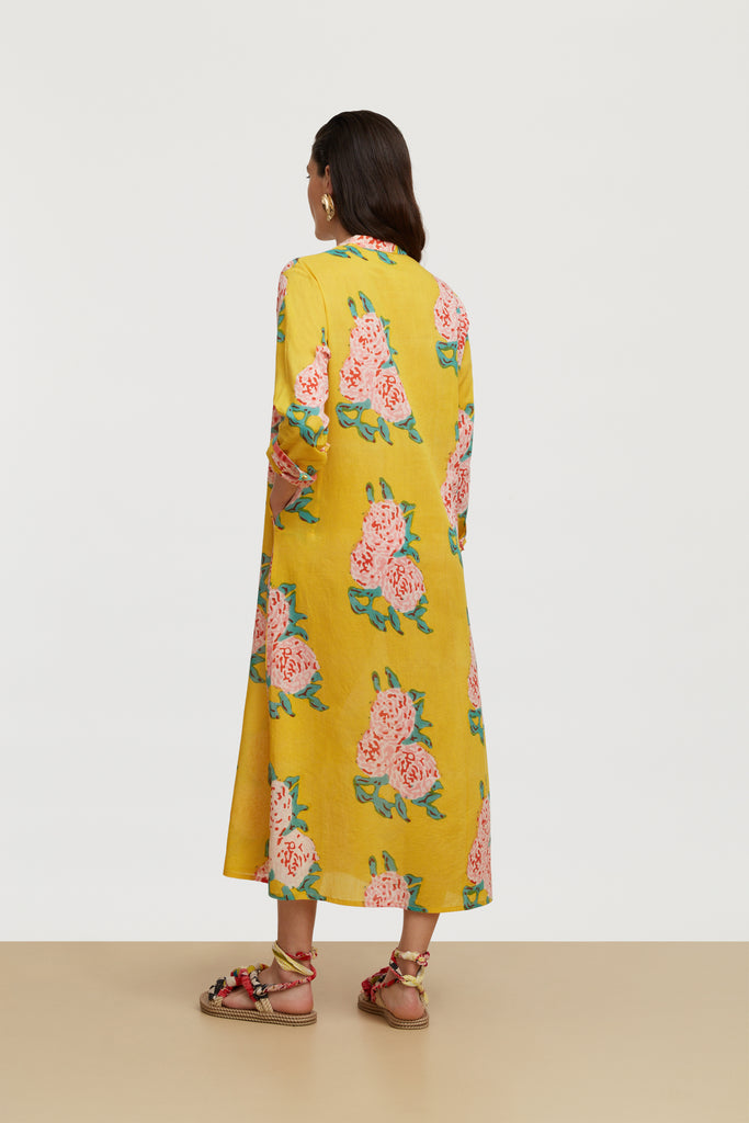 DRESSES/JUMPSUITS LEOPARD FLOWER LONG KURTA LISA CORTI