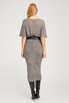 TEES/TANKS V NECK TEE IN GREY SPRWMN