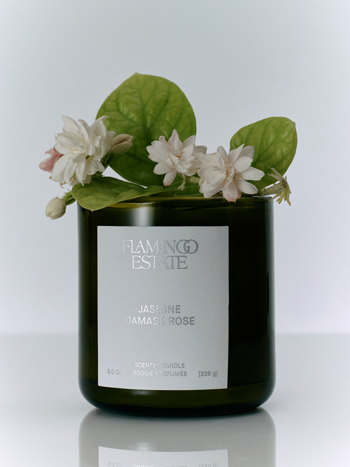CANDLES/HOME FRAGRANCE Jasmine Damask Rose Candle Flamingo Estate