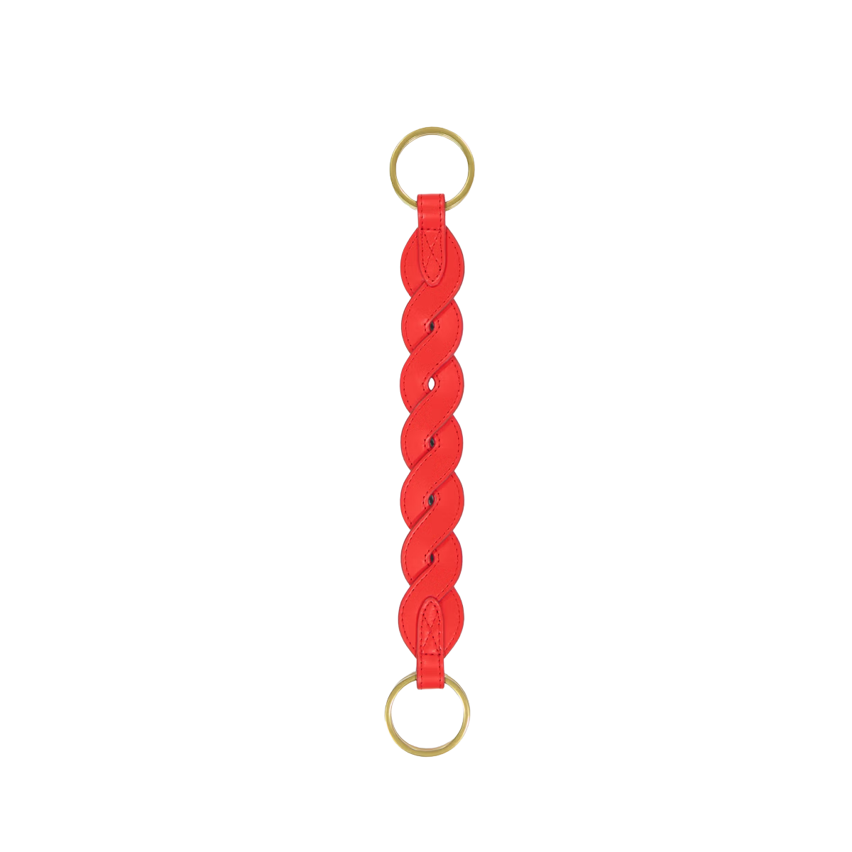 ACCESSORIES Leather Belt Handle in Red Inoui Editions