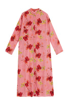 LINGERIE/PJ/SWIM Long Open Kurta Robe in Pink Ibisco Lisa Corti