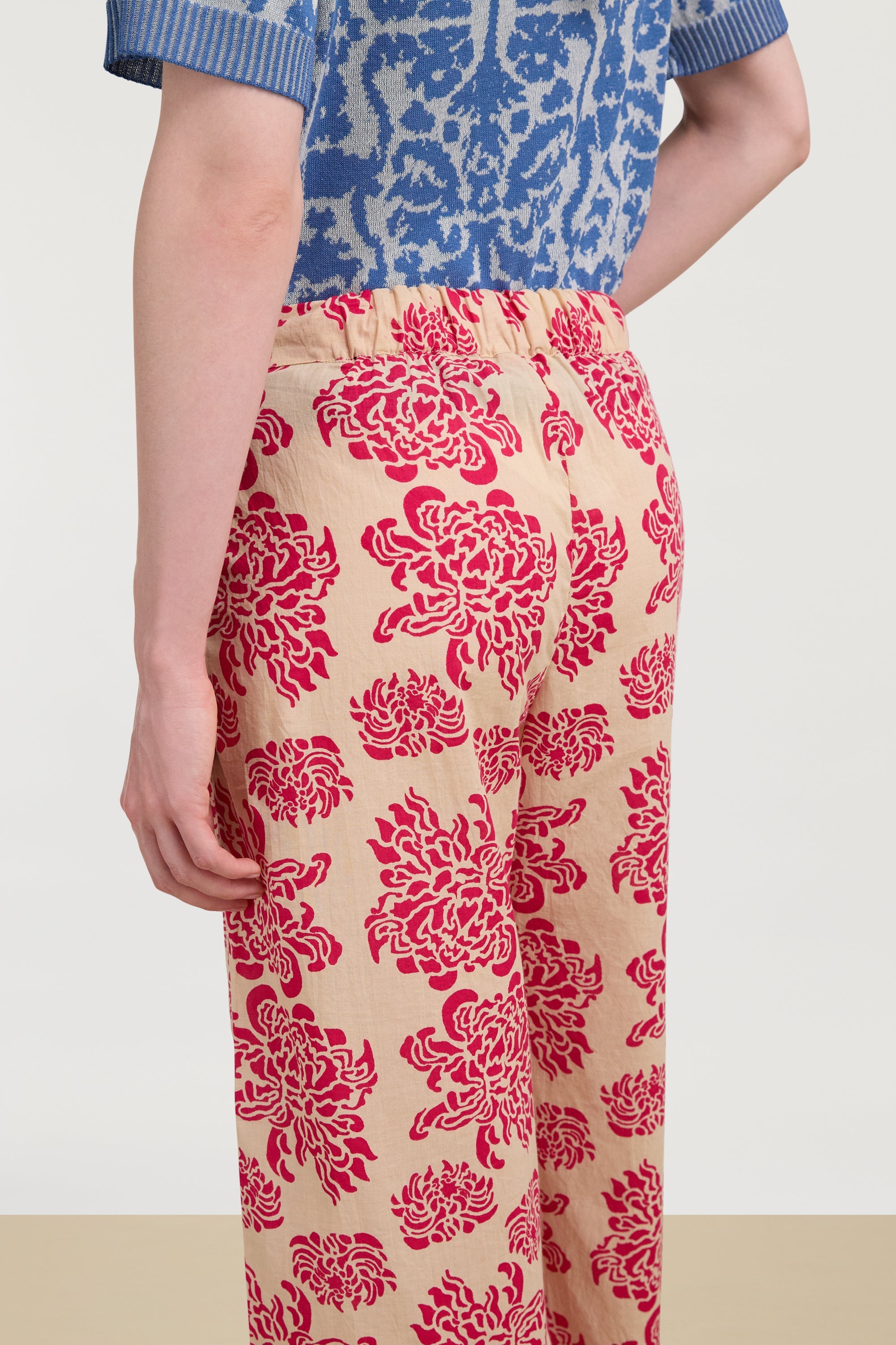 PANTS/SHORTS Burma Pants in Ivory & Fuxia Lisa Corti