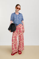 PANTS/SHORTS Burma Pants in Ivory & Fuxia Lisa Corti