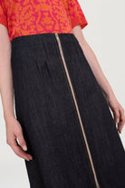SKIRTS Chambray Skirt in Denim Blue Lisa Corti