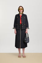 SKIRTS Chambray Skirt in Denim Blue Lisa Corti