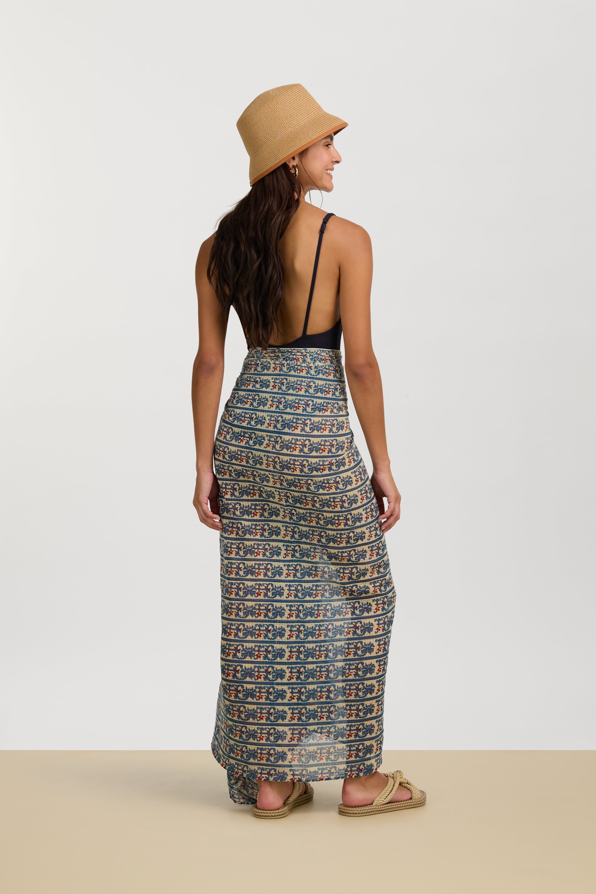 ACCESSORIES Kotadoria Sarong in Dragon Tiger Ivory Lisa Corti