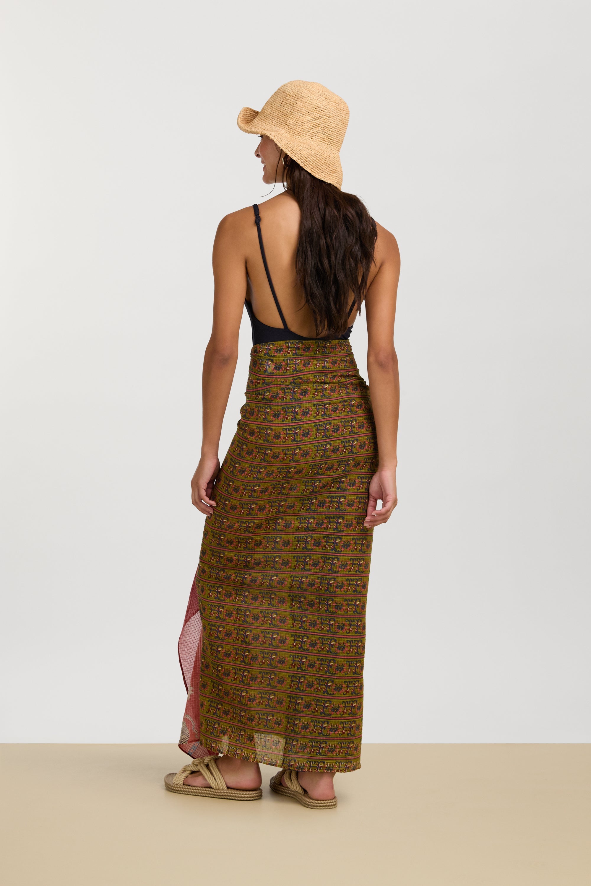 ACCESSORIES Kotadoria Shawl in Dragon Tiger Green Gold Lisa Corti
