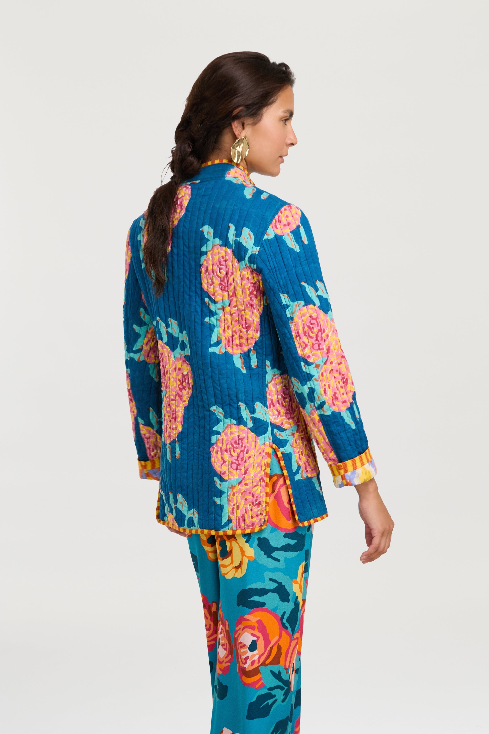 Jhodpuri Reversible Jacket Hima Plumbago – Serafina