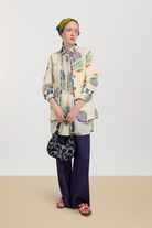 COATS/JACKET Jhodpuri Reversible Jacket in Ikat Arrow Blue Lisa Corti