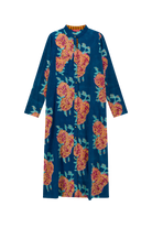 DRESSES/JUMPSUITS Long Open Kurta in Dark Teal Lisa Corti
