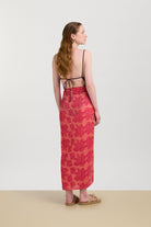 ACCESSORIES Cotton Sally Sarong in Naoshima Peach Lisa Corti