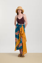 ACCESSORIES MUL MUL PAREO IN DARK TEAL Lisa Corti