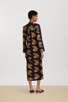 DRESSES/JUMPSUITS Radha Caftan in Suiko Flower Black Lisa Corti