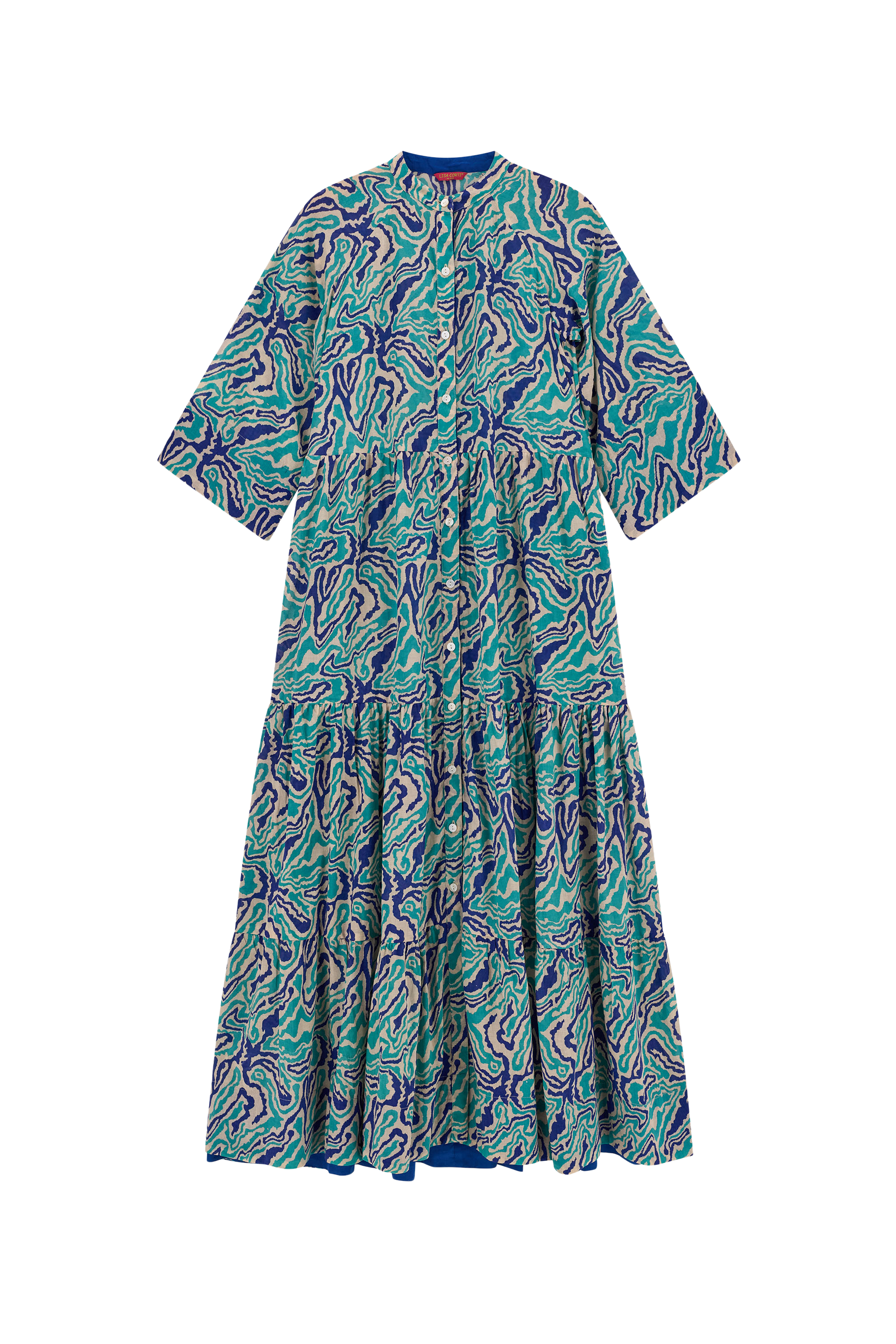 DRESSES/JUMPSUITS Rambagh Dress in Dragon Cloud Aqua Lisa Corti