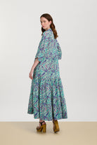 DRESSES/JUMPSUITS Rambagh Dress in Dragon Cloud Aqua Lisa Corti