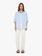 BLOUSES/SHIRTS/TOPS The Bestie Button Up in Light Blue Mother