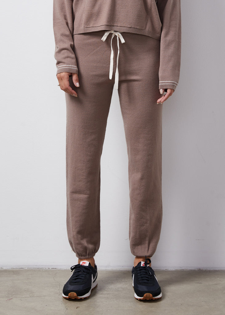 LOUNGE Soft Knit Jersey Sweatpant in Pecan Monrow