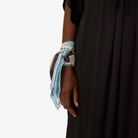 ACCESSORIES Cotton Chance Square Scarf in Navy Inoui Editions