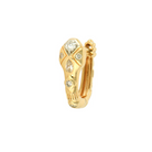 JEWELRY SINGLE COPPERHEAD DIAMOND SNAKE HUGGIE HOOP Three Stories Jewelry