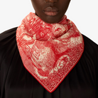 ACCESSORIES Piranesi Square Scarf in Red Inoui Editions
