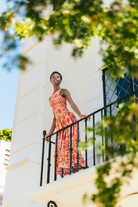 DRESSES/JUMPSUITS Leandra Dress in Mod Floral Brick Cara Cara