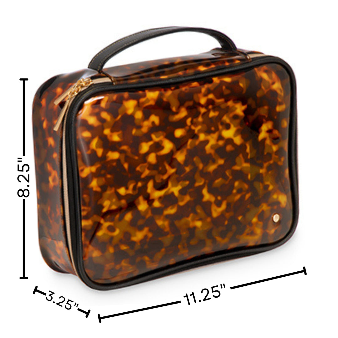 ACCESSORIES Jumbo Claire Tortoise Makeup Case Stephanie Johnson