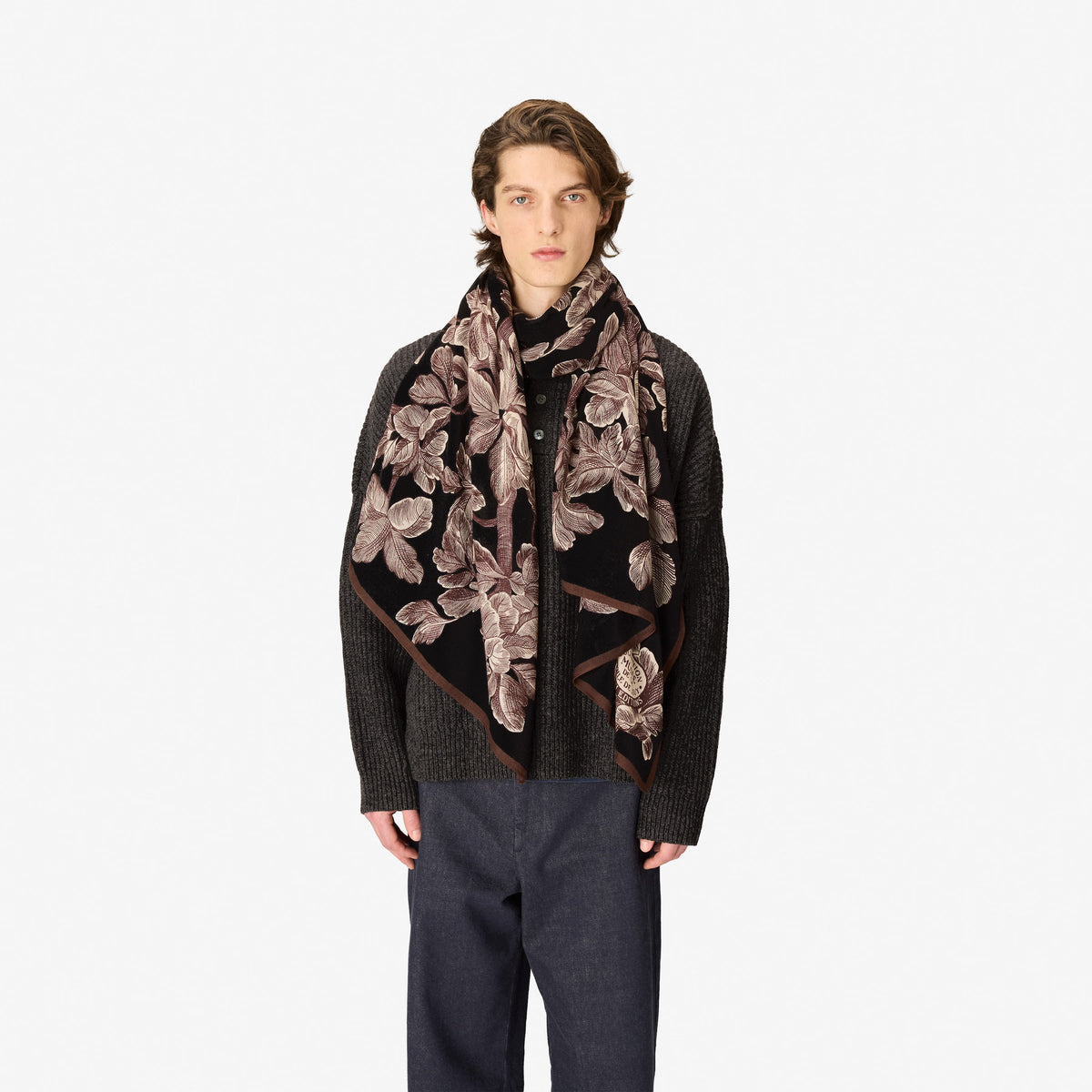 ACCESSORIES Arboris Scarf in Black Inoui Editions