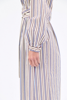 DRESSES/JUMPSUITS Fancy Stripe Belted Dress in Baltic Blue Odeeh
