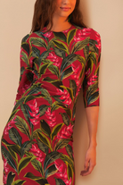 DRESSES/JUMPSUITS DREAM GARDEN RED JERSEY MIDI DRESS Farm Rio