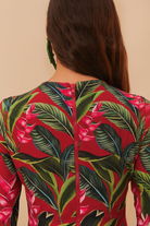 DRESSES/JUMPSUITS DREAM GARDEN RED JERSEY MIDI DRESS Farm Rio