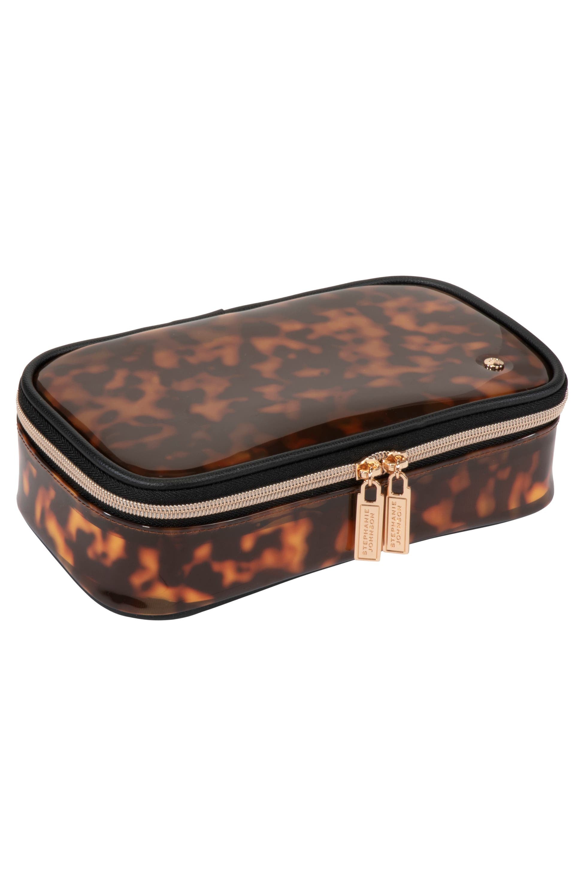 ACCESSORIES Medium Claire Tortoise Makeup Case Stephanie Johnson