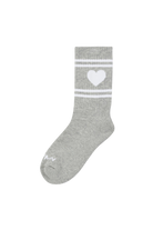 ACCESSORIES Heart Logo Crew Socks in Heather Grey SPRWMN