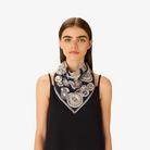 ACCESSORIES Octopus Square Scarf in Navy Inoui Editions
