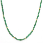 JEWELRY DELICATE EMERALD BEADED NECKLACE Three Stories Jewelry