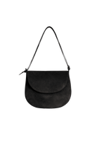 HANDBAGS Juliette Shoulder Bag in Black Suede Lemiz
