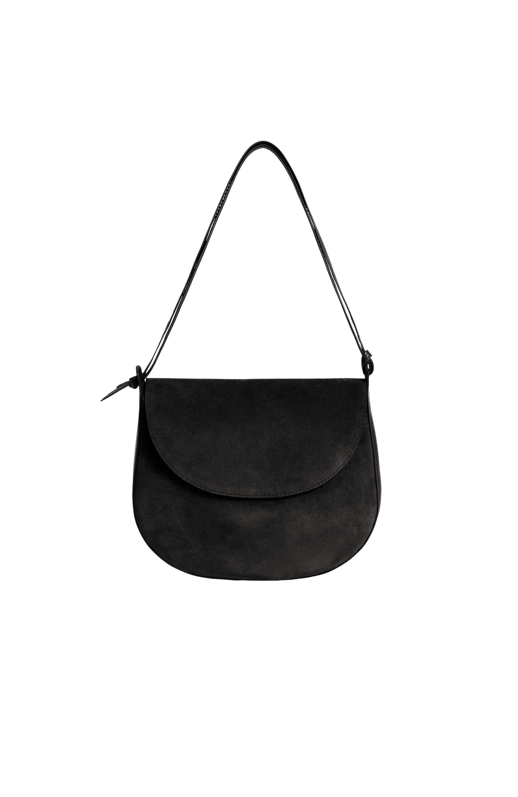 HANDBAGS Juliette Shoulder Bag in Black Suede Lemiz